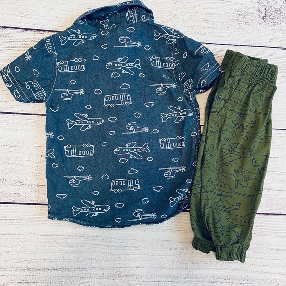 Carter’s plane denim top set - Picture 3 of 3